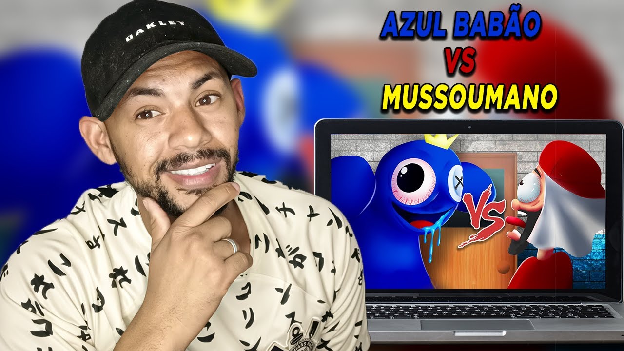 REAGINDO AO Azul Babão do Roblox (Rainbow Friends) Vs. Mussoumano