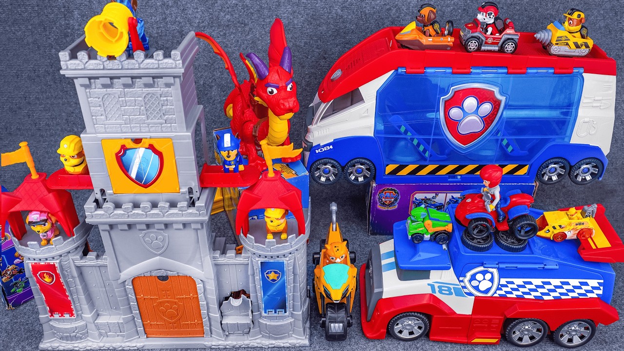 65 minutes of satisfying unboxing，The cool Paw Patrol Castle Knight Set ASMR | Review Toys