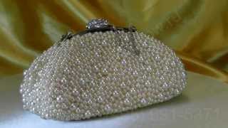 Cвадебная сумочка клатч для невесты из жемчуга 