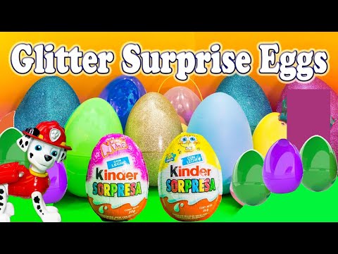 Opening Surprise Eggs containing Paw Patrol and  Sheriff Callie Toys