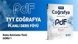 Tyt Coğrafya Pdf Föy 34 Konu Kavrama Testi Soru Çözümleri