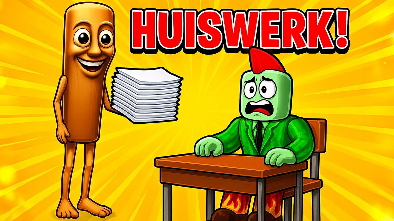 Job Gaat Naar De Grappigste Roblox School!
