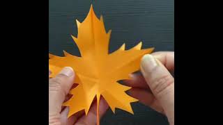 How to make maple leaf | autumn leaf with paper | fall leaf diy | #shorts