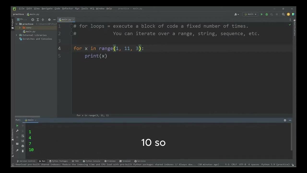 VIDEO TUTORIAL ON PYTHON ITERATIVE STATEMENTS: ESSENTIAL GUIDE FOR ...