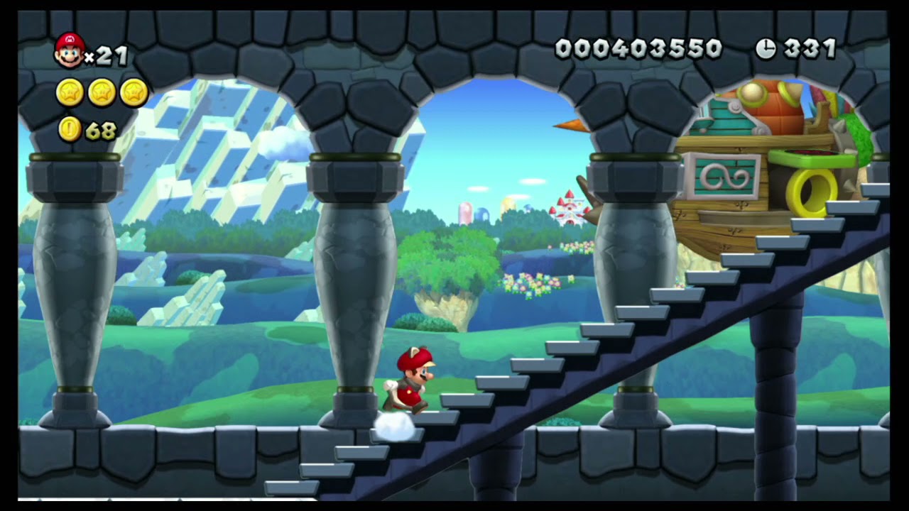 New Super Mario Bros. U Deluxe - Acorn Plains-Castle Lemmy's Swingback Castle