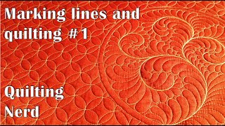 Marking lines and quilting #1 – using small orange peel as background for modern quilting