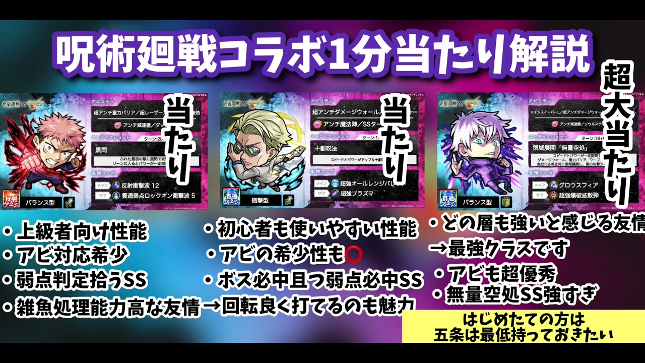 モンスト 呪術廻戦コラボの当たりキャラ1分解説 Shorts Youtube モンスト 呪術廻戦コラボの当たりキャラ1分解説 Shorts Youtube