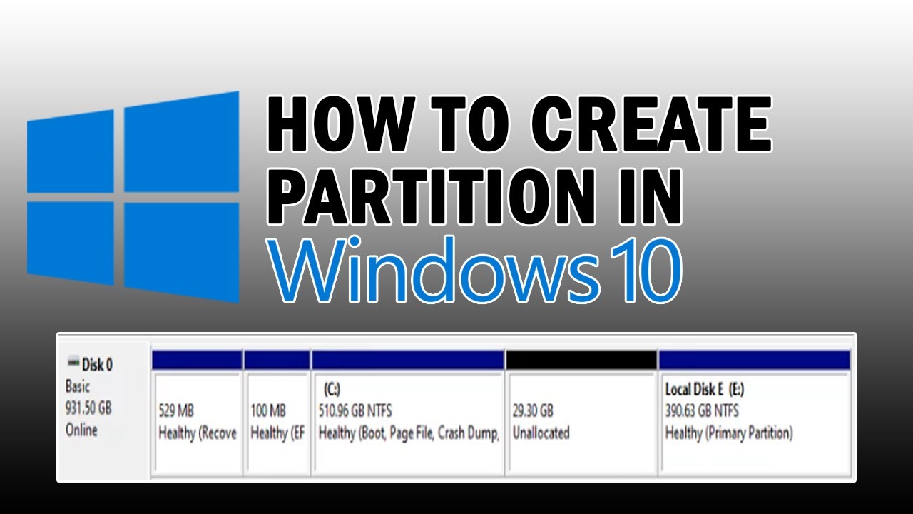 Create Partition In Windows 10 – ZBJBI
