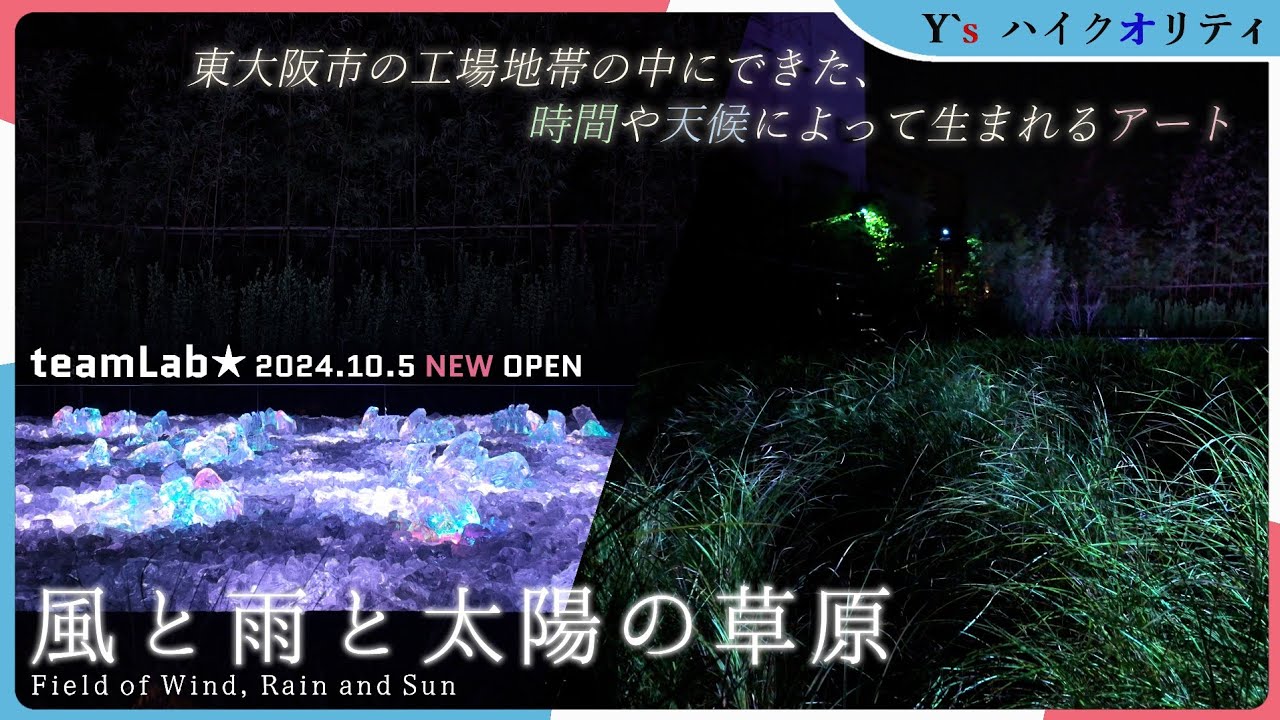 チームラボ最新作『風と雨と太陽の草原』東大阪市に誕生！ / teamLab