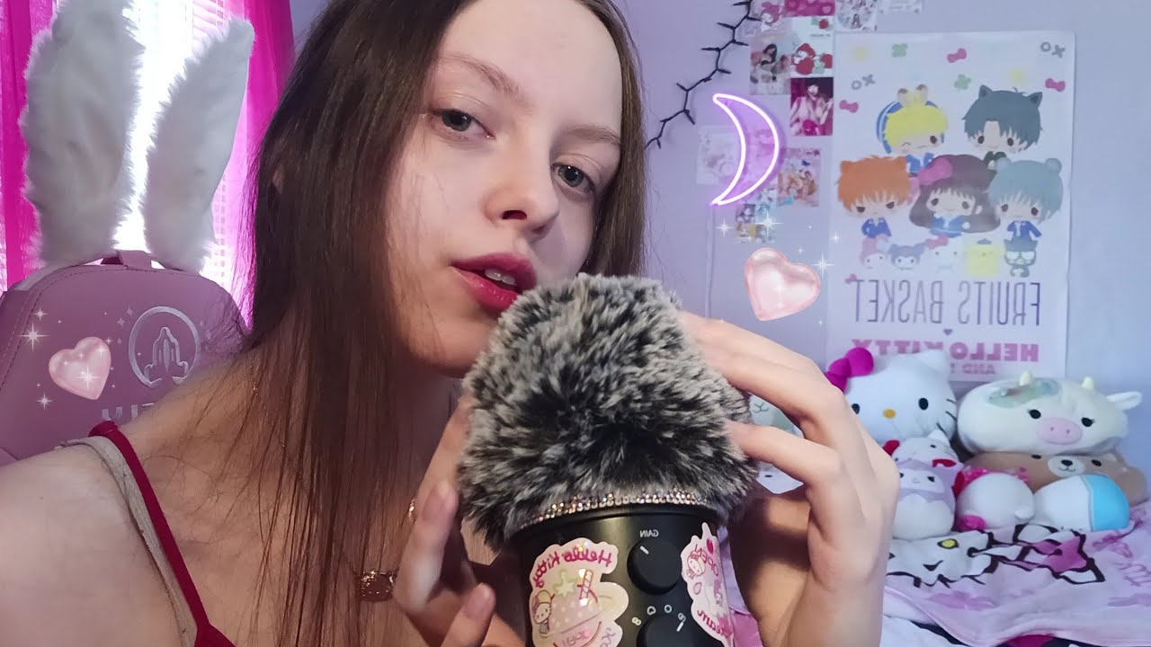 asmr-inaudible-whispers-with-fluffy-mic-scratching-youtube