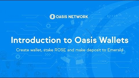 Introduction to Oasis Wallets
