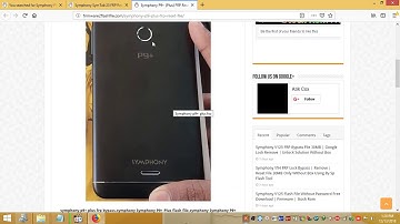 Symphony P9+ Plus FRP Reset File 55MB File Only MT6753 Android 7 0 100% Tested File