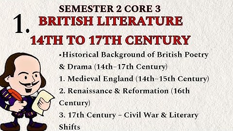 British poetry and drama|episode 1| semester 2, core -3 | +3 English honours|2024 syllabus
