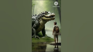 Chàng trai và con cá sấu với công nghệ Ai(Leonardo ai,gpt,bvee).