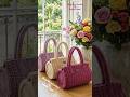حقيبه كروشيه crochet bag السر اللى هيخلى الشنطه وافقه ومفروده #shorts