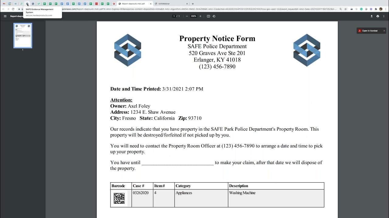 SAFE Evidence Management Software inar Creating Custom Reports
