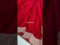 ❤️Red Plain Mashru Silk Saree | Scallop Border Elegance. 🫶✨ #mashrusilk