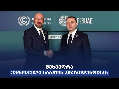 ირაკლი ღარიბაშვილი ევროპული საბჭოს პრეზიდენტ შარლ მიშელს შეხვდა