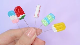 DIY hand made, mini ice cream for Barbie / 𝐑𝐞𝐬𝐢𝐧 𝐌𝐢𝐧𝐢𝐚𝐭𝐮𝐫𝐞 𝐃𝐈𝐘𝐬 | 𝐓𝐮𝐭𝐨𝐫𝐢𝐚𝐥