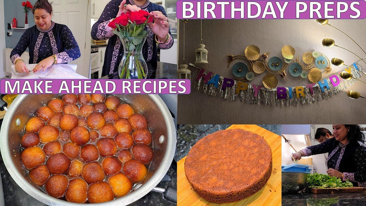 Birthday Preparations - Gift Wrapping, Décor & Cooking ( Gulab Jamun, Dahi Vada & Red Velvet Cake )