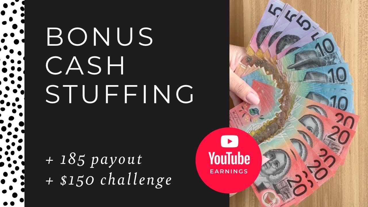 My March 2024 Youtube Payout! $185 Bonus Cash Stuffing | $150 Challenge ...