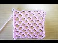 ネット編みの編み方(くさり編み5目）　かぎ編みの基本　How to Crochet