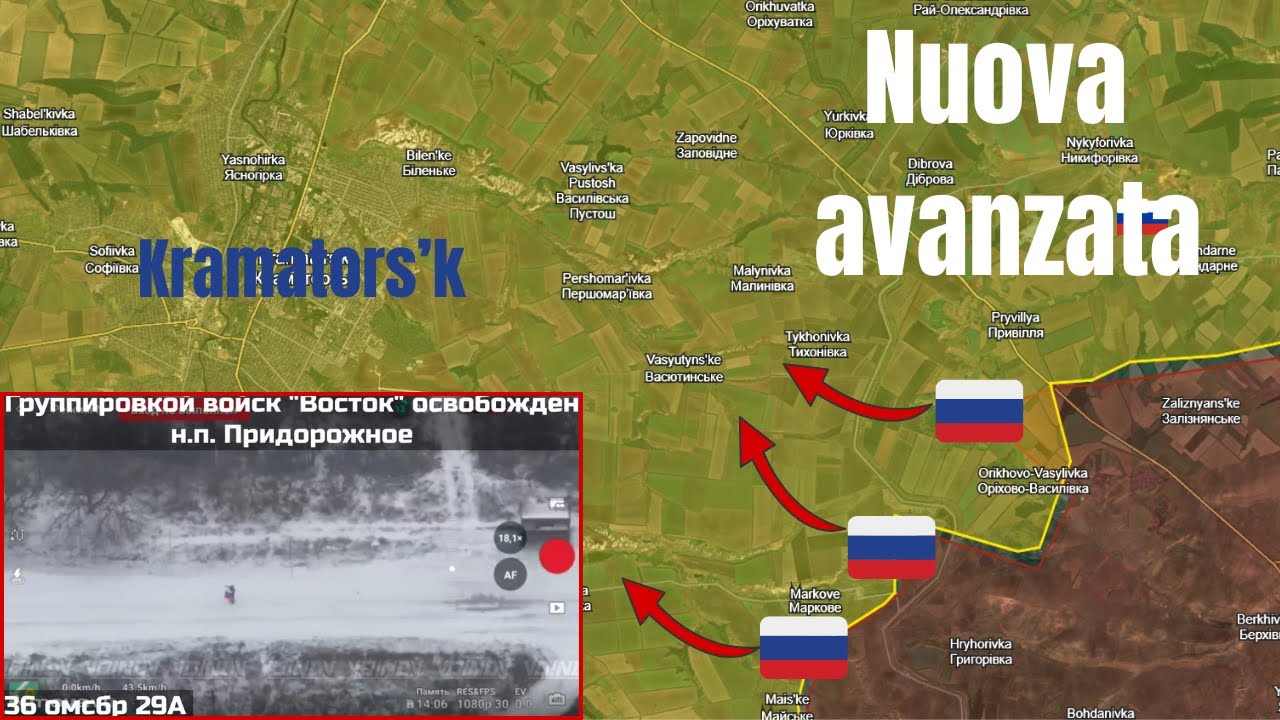 Direzione Kramators'k: l'esercito russo preme su Min'kivka