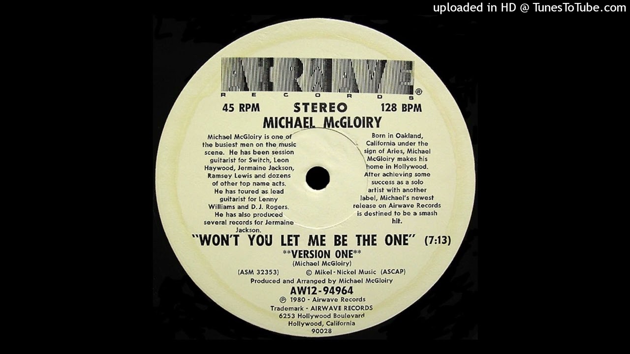 Michael McGloiry - Won't You Let Me Be The One ( Disco 1980