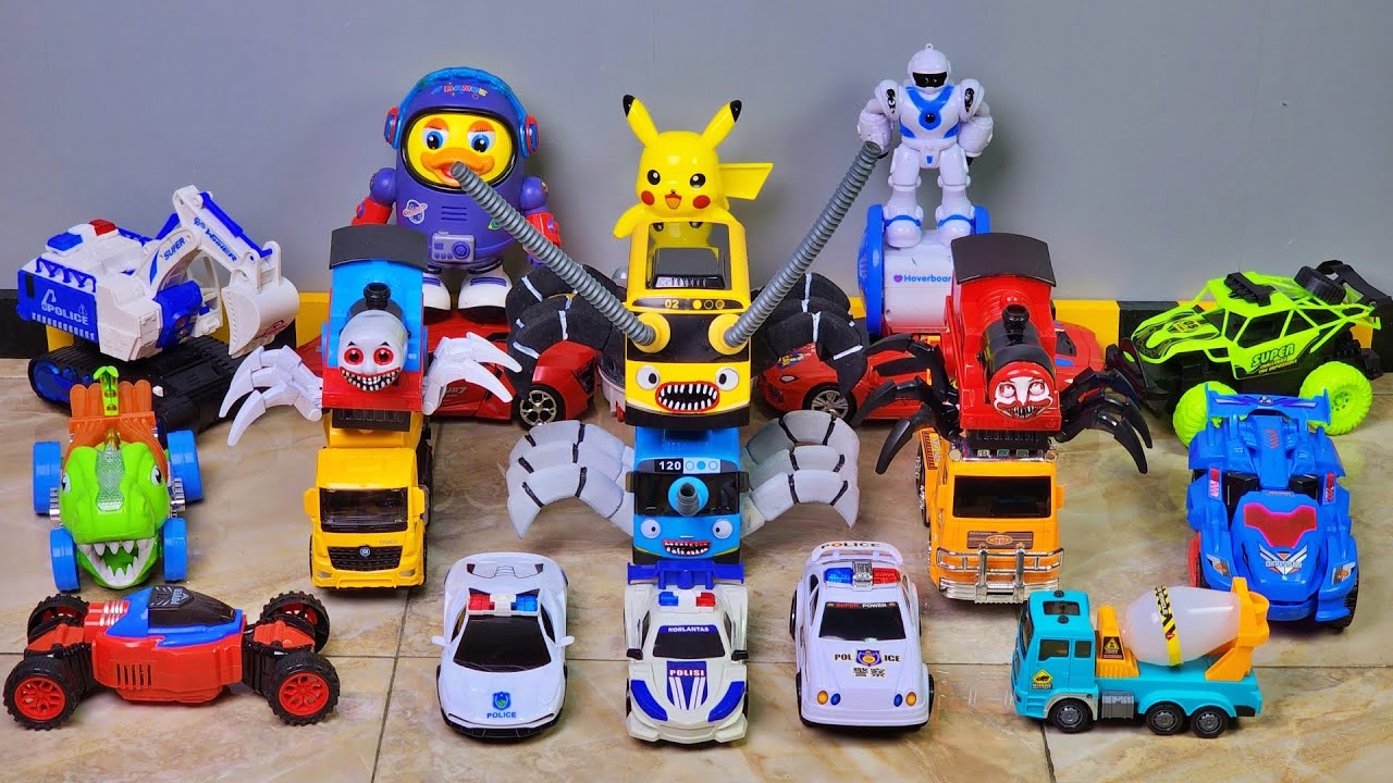 KERETA CHOOCHOO CHARLES MELAWAN BUS EATER MOBIL POPLISI ROBOT ASTRONOT LAWAN KERETA HANTU THOMAS EXE