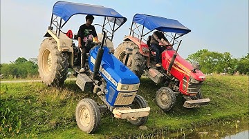 Swaraj 744 FE  and mahindra yuvo 575di stunt video | tractor stunt video ||