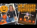 Halloween Pumpkin Carving With Friends | Vlogtober Day 3 | Ming and James