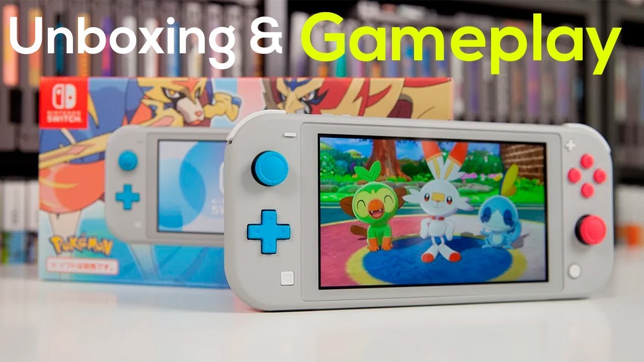 Nintendo Switch Lite Zacian And Zamazenta Pokemon Sword And Shield Edition Unboxing Gameplay Youtube