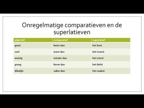 comparatief en superlatief