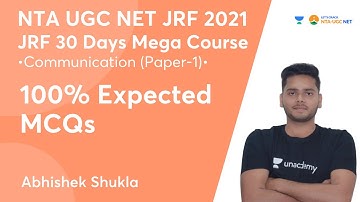 100% Expected MCQs | NTA UGC NET- JRF 2021 | Communication | Abhishek Shukla