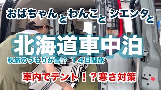 【㊗️還暦記念　ひとりと１匹北海道車中泊旅】愛知は夏なのに北海道は雪⁉️ピンチを乗り切る寒さ対策を考えてみました