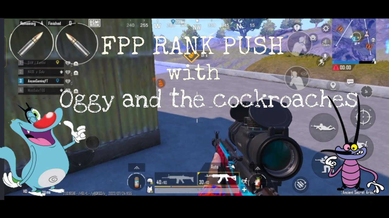 BGMI FPP RANK PUSH WITH OGGY AND THE COCKROACHES😁|Giveaway|AayanGaming YT
