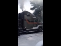 Cold start freightliner fld in Atlanta snow storm