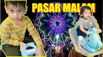 PASAR MALAM DANDANGAN ALUN ALUN SIMPANG 7 KUDUS JAWA TENGAH | ARSYA DAN AZKIA BERMAIN DI PASAR MALAM