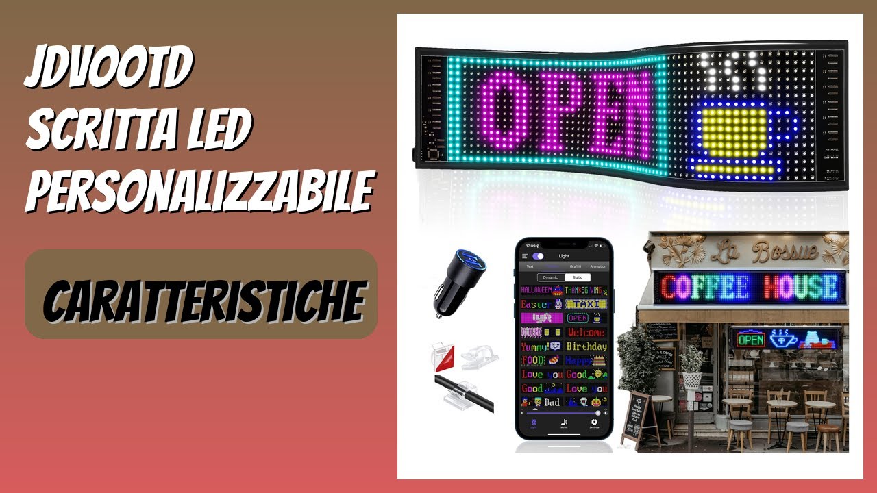 RECENSIONE (2025) : JDVOOTD Scritta LED Personalizzabile. DETTAGLI