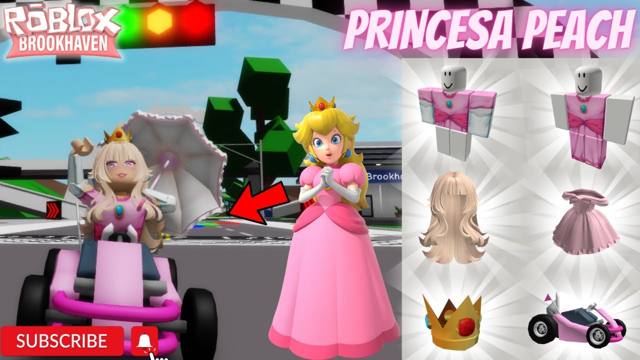 👑ASÍ PODRÁS SER LA PRINCESSA PEACH GRATIS EN BROOKHAVEN - ROBLOX👑 - YouTube