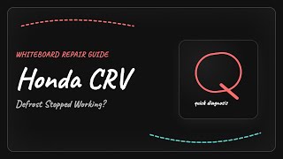 Honda CRV Defrost Stopped Working? Fast Fix for Foggy Windows