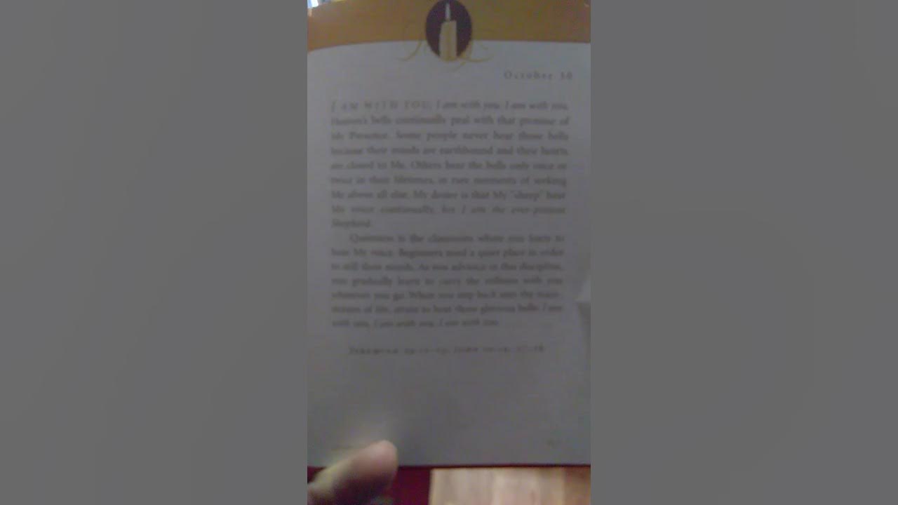 Jesus Calling October 30 YouTube