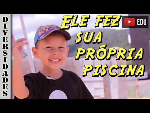 Veja como Miguel de 4 anos fez uma piscina