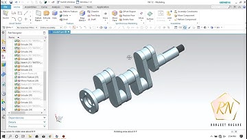 NX Tutorials  Engine Crankshaft for Beginners ll Mechanical Engineering Exercise...