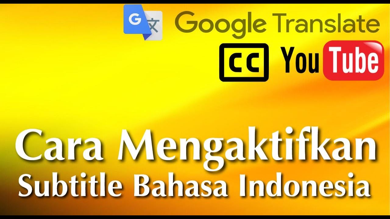 Cara Mengaktifkan Subtitle pada Youtube | Bahasa Indonesia - YouTube