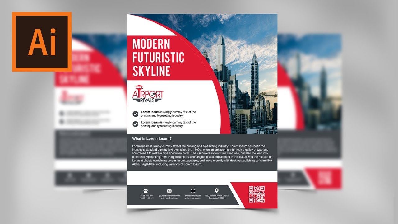 how to create easy vector corporate flyer design adobe illustrator adobe illustrator flyer design