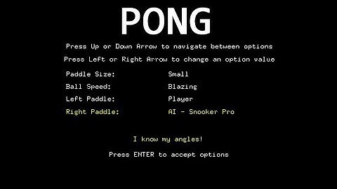 Game Dev Series - Pong Part 3 - Game Options and AI
