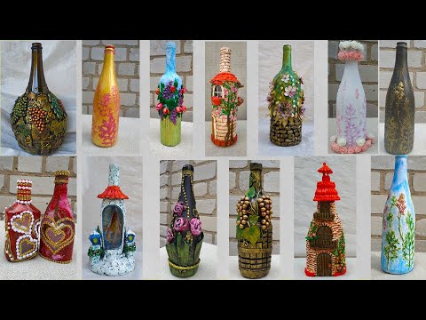 Harika şişe dekoru için 13 fikir. DIY dekor