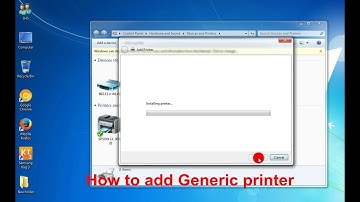 how to Install generic printer in window 7