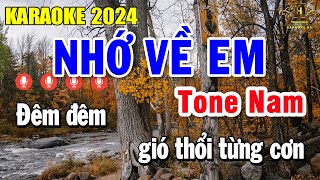 Nhớ Về Em Karaoke Tone Nam ( Am ) Nhạc Sống Âm Thanh Chất Lượng Trọng Hiếu